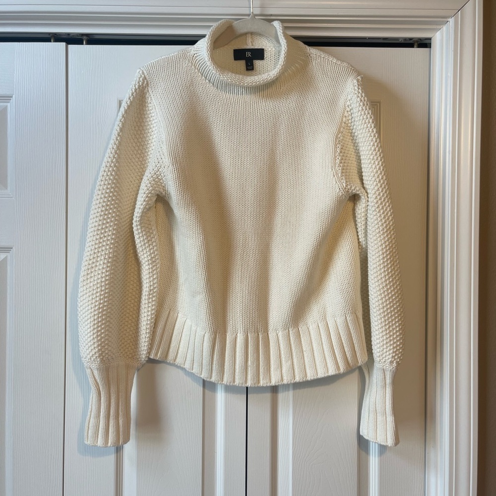 Banana Republic Cream Turtleneck Sweater